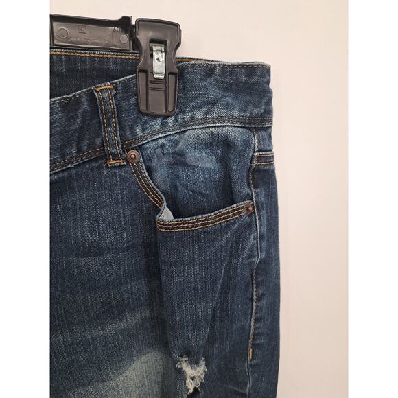 Maurices Women's Dark Wash Distressed Jeans Size 13/14 - Picture 3 of 4